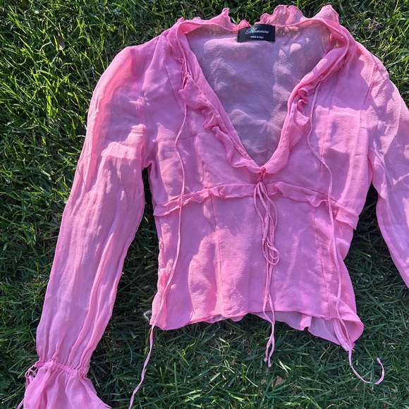 Blumarine Pink Ruffle Top - Picture 3 of 5